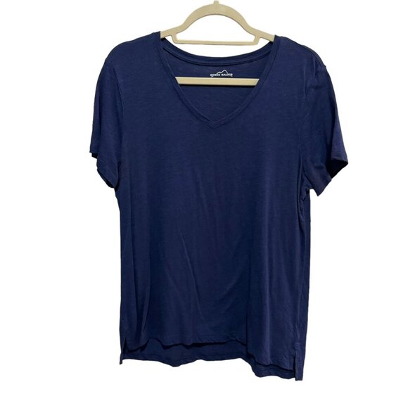 Eddie Bauer - Classic Tee - V-Neck Blue / Purple - Size L - Picture 1 of 5